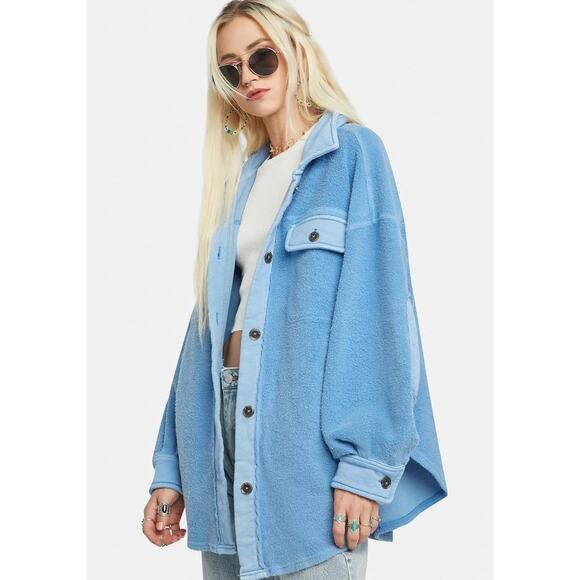 Free People Jackets & Blazers - Free People Ruby Jacket in Rain Song Blue